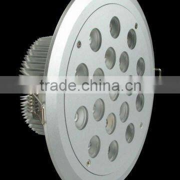 18W LED ceiling light/ led down light with high brightness