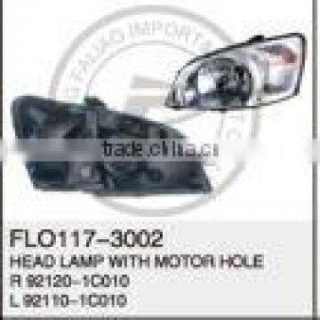 HEAD LAMP WITH MOTOE HOLE FOR GETZ'02 OEM NO. 92120-1C010 92110-1C010