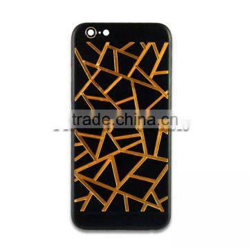 china wholesale high quality gold logo for iphone 6 black housing