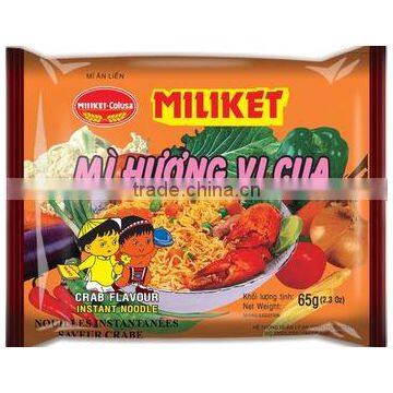 Miliket Instant Noodles Crab Flavour - 24packs x 65g