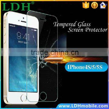 200Pcs/lot Wholesale New Tempered Glass Screen Protector For iPhone 5 5S 5G