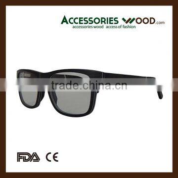 2016 Men Fashion Eyewear Ebony Wood Sunglasses and Customized Logo photo-6