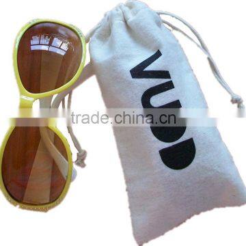 Logo printing double drawstring glasses bag