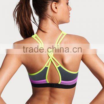 High Quality Women Sports Wear Wholesale Beautiful Bra Sexy Bra Design Women Mesh Sports Bra photo-6