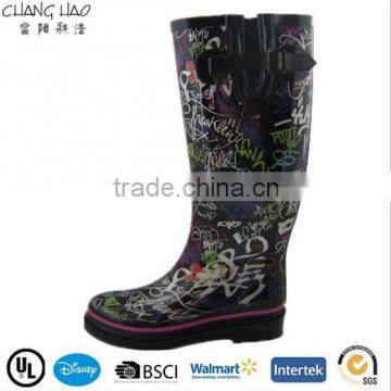 (CH.W054)Rain boots high heel Fashion design shoes for Women boots 2014