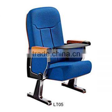 Theater Auditorium Furniture Cinema Chairs With Writing Pad Folding Seat on Sale LT05