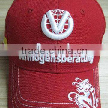 hat factory high quality 3d embroidered baseball cap for brand cars