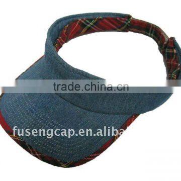 Promotional 100% cotton sun visor cap and hat