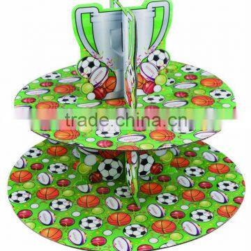 2 tire corrugated paper party stand for cake