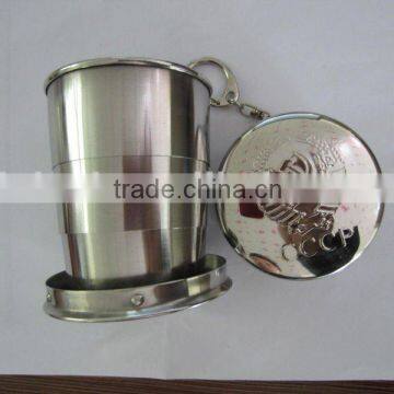 180ml Stainless steel embossed folding cup