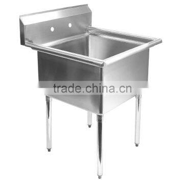 Icegreen 1 Compartment Stainless Steel Commercial Kitchen Prep & Utility Sink