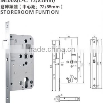 stainless steel plate cylinder lock body or round door lock or door locks & handles