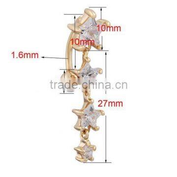 Sex Women Star Shape Belly Ring Navel Ring photo-2