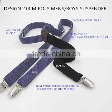 MENS BOYS ELASTIC POLYESTER SKINNY SUSPENER BRACE GARTER BRACES Y SHAPE