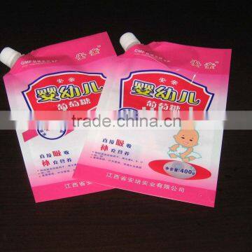 self-standing juice pouch with spout 15mm cap