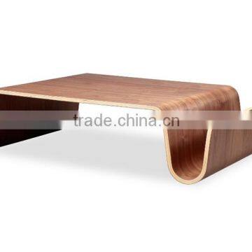 scando modern coffee table walnut wood