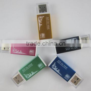 High transmission Speed 4 in1 USB 2.0 Multi Memory Card Reader