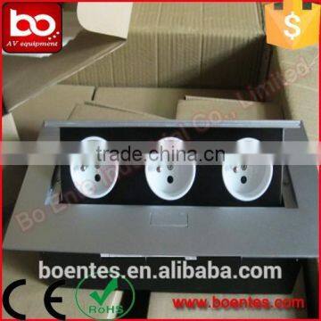 Euro Popular CE Approve Desktop Pop Up Hidden Power Socket/Outlet With 3 Way EU Standard Power Plug photo-3