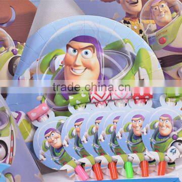 Toy Story carton picture for child birthday party with hats /plates