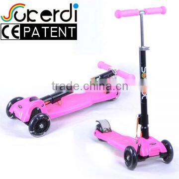 New model 4 wheels scooter, foldable kids kick scooter, patent kids scooter