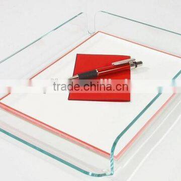 office display A4 paper/file acrylic tray , acrylic holder