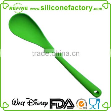 Food grade big Kitchen spoon silicone mixing spoon with durable nylon core