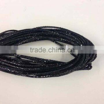 Flat Nappa Leather cords - Real Nappa Leather Round-2,5MM-Snake style-Silver black