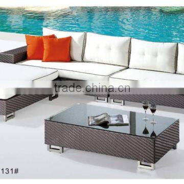 Outdoor rattan sectional sofa garden furniture project sofa chair L/I shape sofa