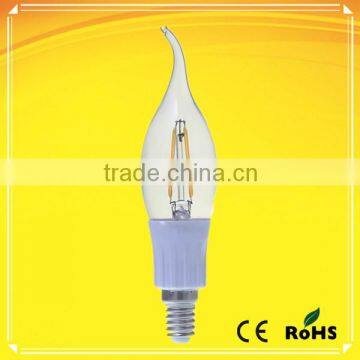 E27/E26/E12/E14/B22 2W 110V led filament bulb dimmable