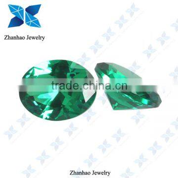 new product synthetic oval shape green cz/spinel