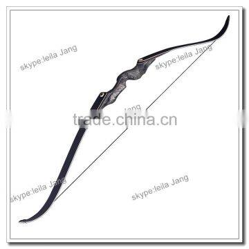 Black Archery Hunting Recurve Bow with wooden Riser for wholesale