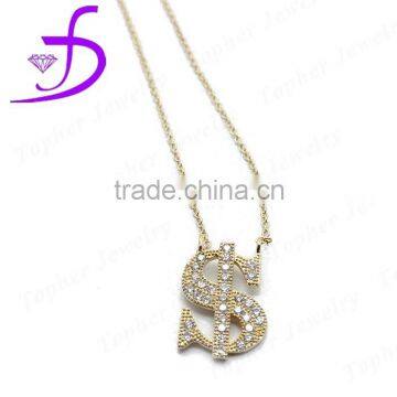 2015 925 sterling silver $ charm necklace