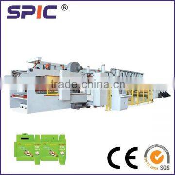 Corrugated carton flexo printing folder gluer inline