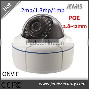 Digital network Dome onvif P2P h.264 2.8-12mm varifocal lens camera