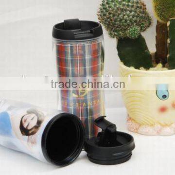 380ml BPA free travel tumbler with paper insert