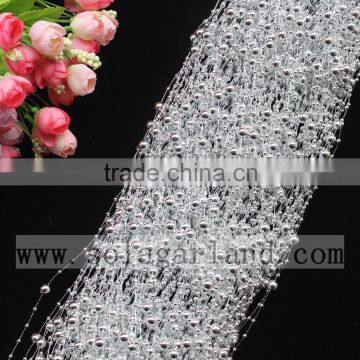 3+8MM 1.3M/Strand Plating Bead Garland Plastic Plating Beaded Curtain Strand