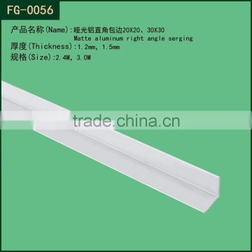 Matte aluminium extrusion profile for glass door