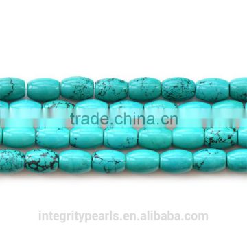 12*16mm 13*18mm large size synthetic tube shape turquoise teardrop beads