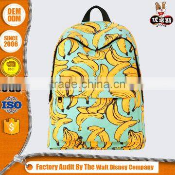 customize printing pattern backpack for teenagers girls school backpack