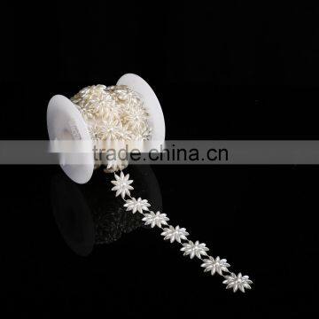 Popular Plastic Pearl Chain without Acrystal for Decoration in Garment,Bag,Shoe, etc.