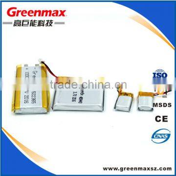 ultra thin 3.7v 320mah li-polymer batteries