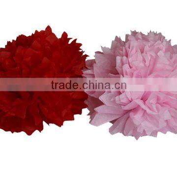 red and pink wedding paper flowes ball