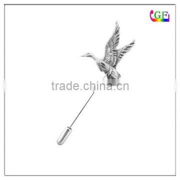 Silver Flying Duck long stick pin