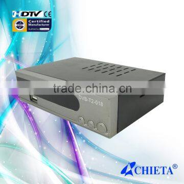 Mini Smart Design DVB-T2 Digital Terrestrial TV Receiver MPEG4 H.264 Decoder With Multi-language