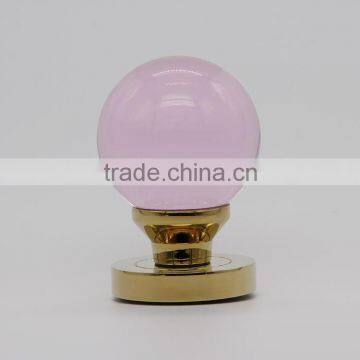 antique old fashion pink zinc alloy glass handle door knobs