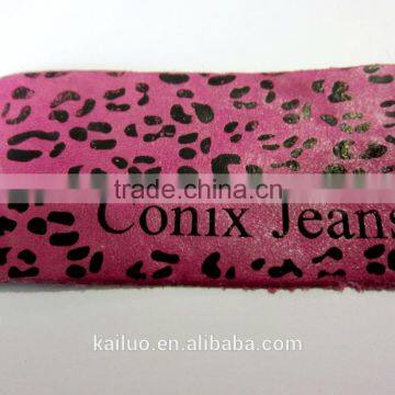 nice leather label for lady jeans