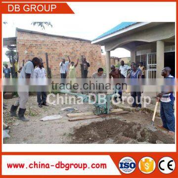 low price 2 mold manual interlock soil earth clay brick making machine