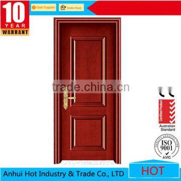 Simple Comfortable Exterior French Door High Quality Windproof Soundproof Internal Wooden Door For Bedroom