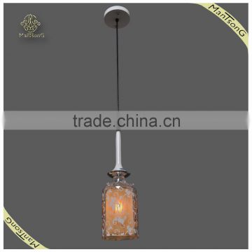 New Products Interior Decoration Glass Shade Pendant Lamp Black Iron, Turkish Pendant Lamp