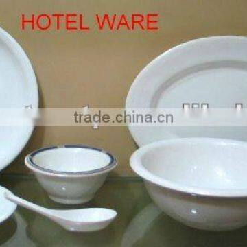 White Dinner Set Melamine Hotel Ware